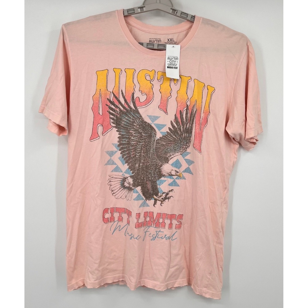 Austin City Limits 2024 Music Festival Lineup T-Shirt Pink Eagle XXL NWT